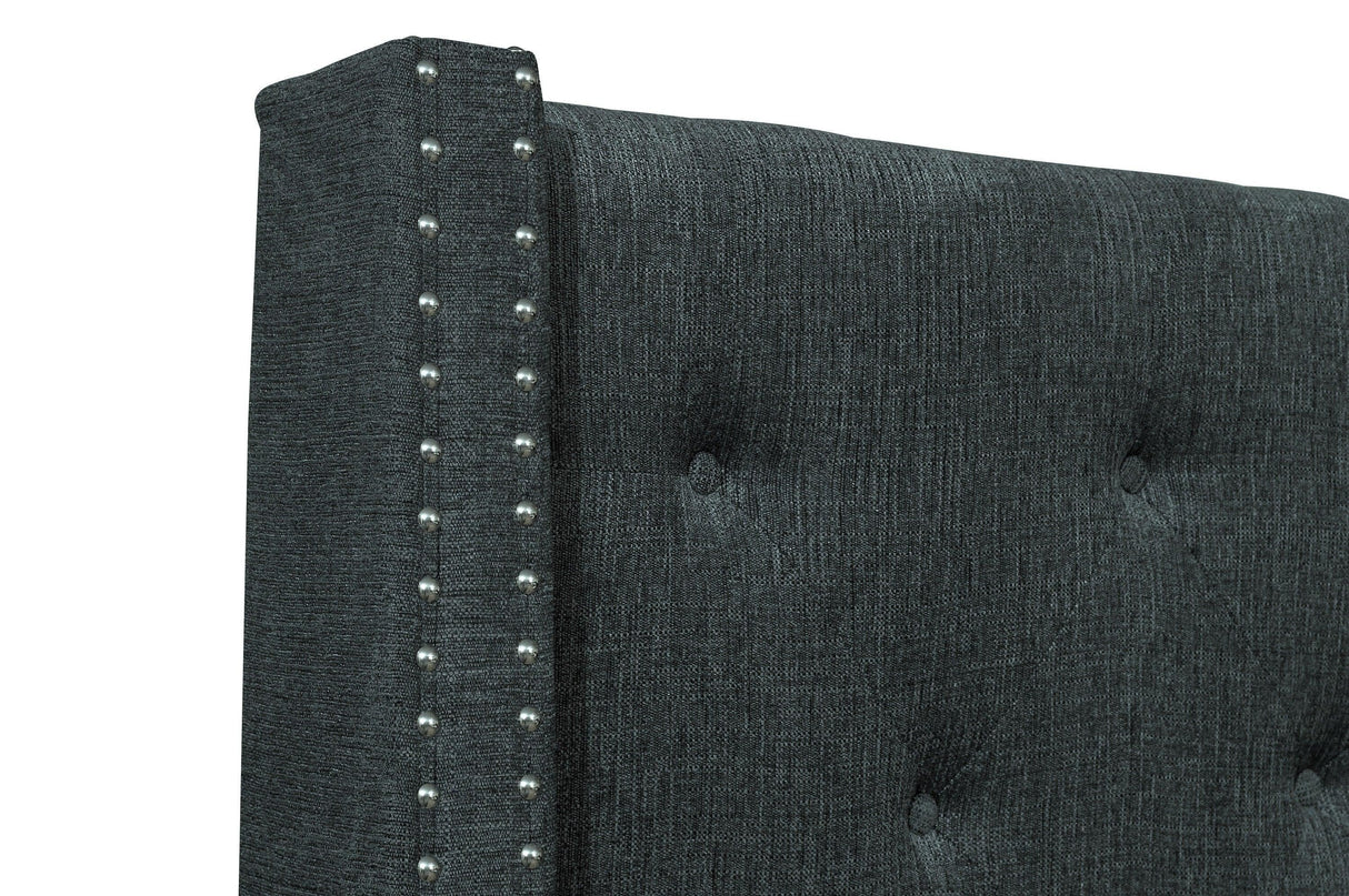 Fairborn Gray Queen Upholstered Platform Bed by Homelegance at Eve Furniture