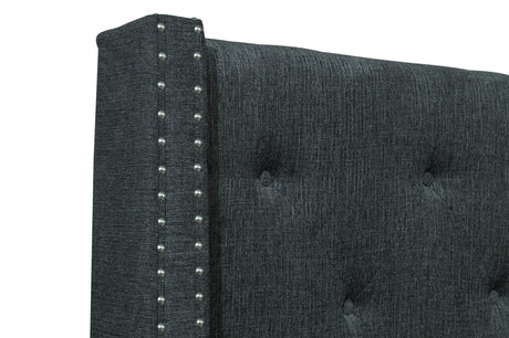 Fairborn Gray Queen Upholstered Platform Bed by Homelegance at Eve Furniture