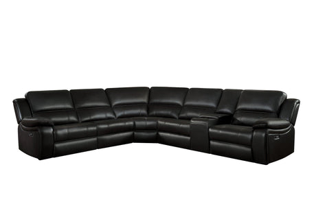 Falun Brown 6-Piece Modular Power Reclining Sectional by Homelegance at Eve Furniture