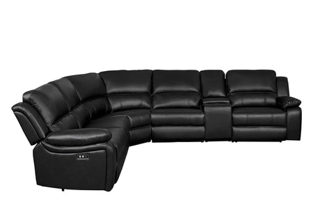 Falun Brown 6-Piece Modular Power Reclining Sectional by Homelegance at Eve Furniture