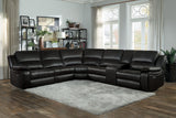 Falun Brown 6-Piece Modular Power Reclining Sectional by Homelegance at Eve Furniture