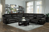 Falun Brown 6-Piece Modular Power Reclining Sectional by Homelegance at Eve Furniture