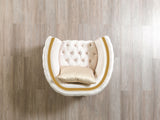 Fanci Ivory Velvet Chair