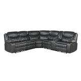 Fargo 3-Piece Power Reclining Sectional with Right Console In Dark Gray by Homelegance at Eve Furniture