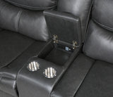 Fargo 3-Piece Power Reclining Sectional with Right Console In Dark Gray by Homelegance at Eve Furniture