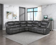 Fargo 3-Piece Power Reclining Sectional with Right Console In Dark Gray by Homelegance at Eve Furniture