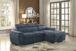 Ferriday Blue Storage Sleeper Sectional by Homelegance at Eve Furniture