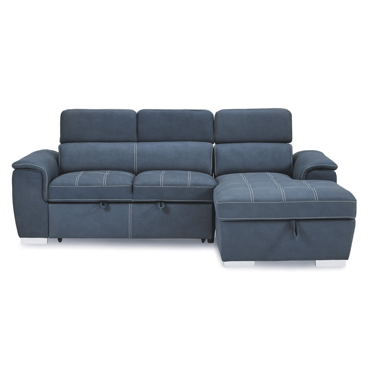 Ferriday Blue Storage Sleeper Sectional by Homelegance at Eve Furniture