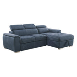 Ferriday Blue Storage Sleeper Sectional by Homelegance at Eve Furniture