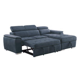 Ferriday Blue Storage Sleeper Sectional by Homelegance at Eve Furniture