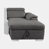 Ferriday Gray Storage Sleeper Sectional by Homelegance at Eve Furniture