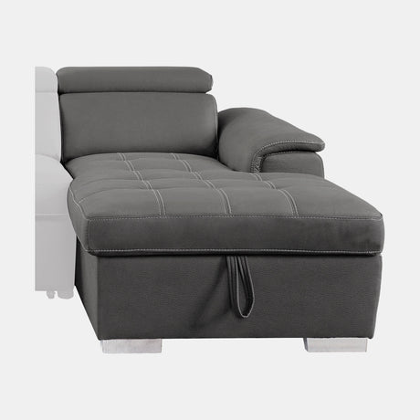Ferriday Gray Storage Sleeper Sectional by Homelegance at Eve Furniture