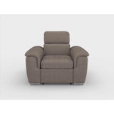Ferriday Taupe Chair with Pull-out Ottoman by Homelegance at Eve Furniture