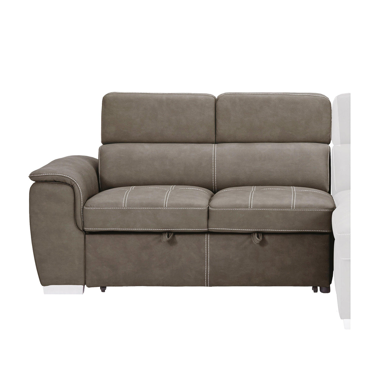 Ferriday Taupe Storage Sleeper Sectional by Homelegance at Eve Furniture