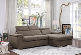 Ferriday Taupe Storage Sleeper Sectional by Homelegance at Eve Furniture