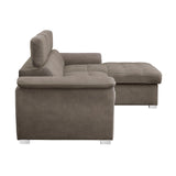 Ferriday Taupe Storage Sleeper Sectional by Homelegance at Eve Furniture