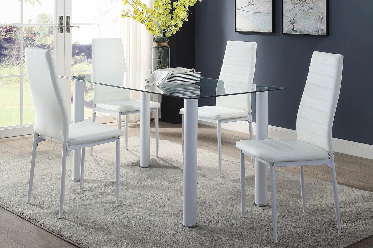 Florian White Dining Table by Homelegance at Eve Furniture