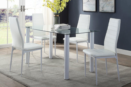 Florian White Dining Table by Homelegance at Eve Furniture