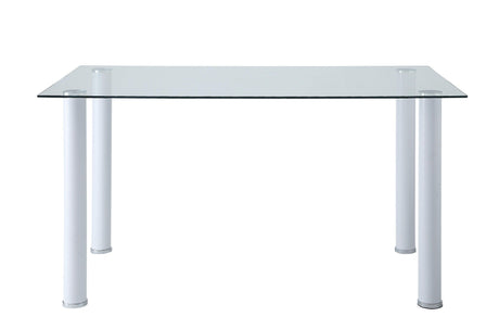 Florian White Dining Table by Homelegance at Eve Furniture