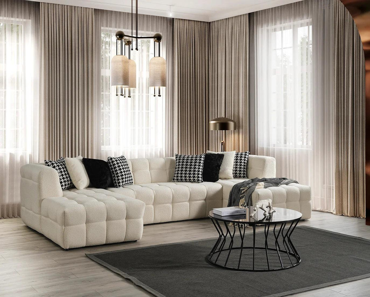Florida Cream/White Sectional by New Era Innovations at Eve Furniture