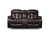 Floyd Brown Power Double Reclining Loveseat by Homelegance at Eve Furniture