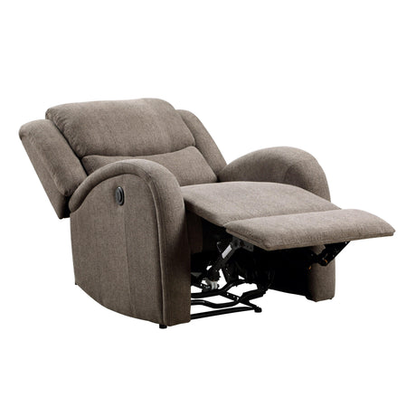 Foxcroft Brown Chenille Power Reclining Chair by Homelegance at Eve Furniture