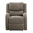 Foxcroft Brown Chenille Power Reclining Chair by Homelegance at Eve Furniture