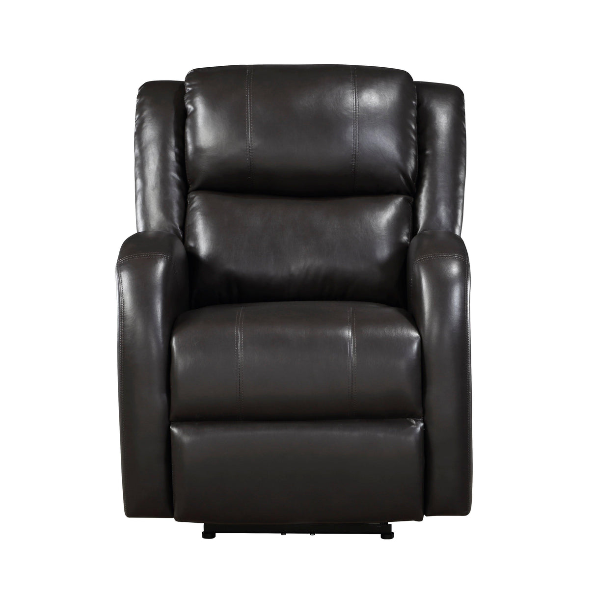 Foxcroft Brown Faux Leather Power Reclining Chair by Homelegance at Eve Furniture