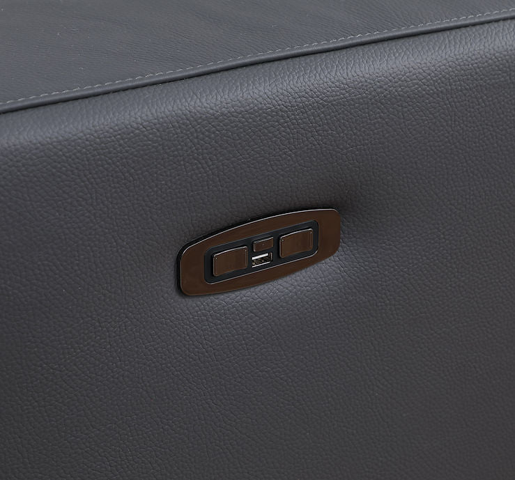 Franco Dark Grey 6-Piece 2 Power Reclining Sectional by New Era Innovations at Eve Furniture