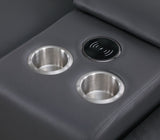 Franco Dark Grey 6-Piece 2 Power Reclining Sectional by New Era Innovations at Eve Furniture