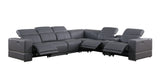 Franco Dark Grey 7-piece 3 Power Reclining Sectional by New Era Innovations at Eve Furniture