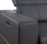 Franco Dark Grey 7-piece 3 Power Reclining Sectional by New Era Innovations at Eve Furniture