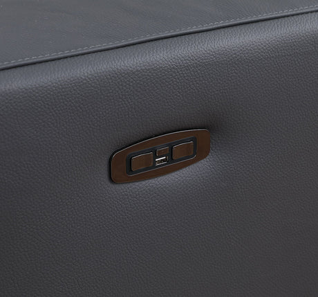 Franco Dark Grey 7-piece 3 Power Reclining Sectional by New Era Innovations at Eve Furniture