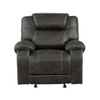 Gainesville Chocolate Glider Reclining Chair by Homelegance at Eve Furniture