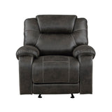 Gainesville Chocolate Glider Reclining Chair by Homelegance at Eve Furniture