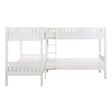 Galen White Corner Bunk Bed by Homelegance at Eve Furniture