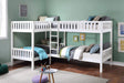 Galen White Corner Bunk Bed by Homelegance at Eve Furniture
