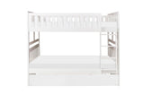 Galen White Full/Full Bunk Bed with Twin Trundle by Homelegance at Eve Furniture