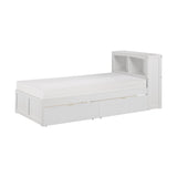 Galen White Twin Bookcase Bed with Storage Boxes by Homelegance at Eve Furniture