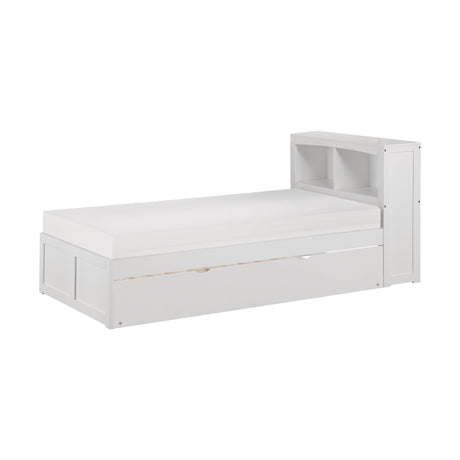 Galen White Twin Bookcase Bed with Twin Trundle by Homelegance at Eve Furniture