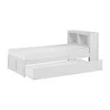 Galen White Twin Bookcase Bed with Twin Trundle by Homelegance at Eve Furniture