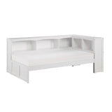 Galen White Twin Bookcase Corner Bed by Homelegance at Eve Furniture