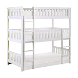 Galen White Twin Triple Bunk Bed by Homelegance at Eve Furniture