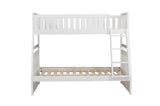 Galen White Twin/Full Bunk Bed by Homelegance at Eve Furniture