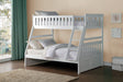 Galen White Twin/Full Bunk Bed by Homelegance at Eve Furniture