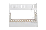 Galen White Twin/Full Bunk Bed with Storage Boxes by Homelegance at Eve Furniture