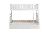 Galen White Twin/Full Bunk Bed with Twin Trundle by Homelegance at Eve Furniture