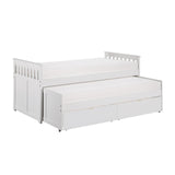 Galen White Twin/Twin Bed with Storage Boxes by Homelegance at Eve Furniture