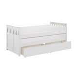 Galen White Twin/Twin Bed with Storage Boxes by Homelegance at Eve Furniture