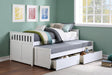 Galen White Twin/Twin Bed with Storage Boxes by Homelegance at Eve Furniture